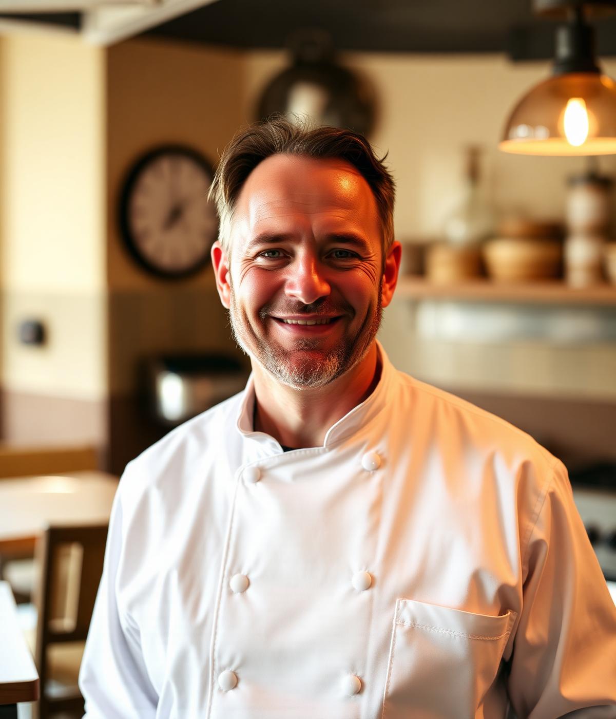 Chef Julien Fabre en cuisine